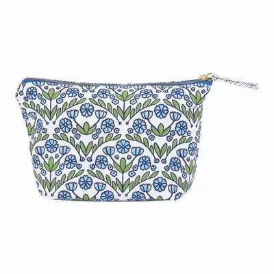Small pouch with floral pattern on a white background