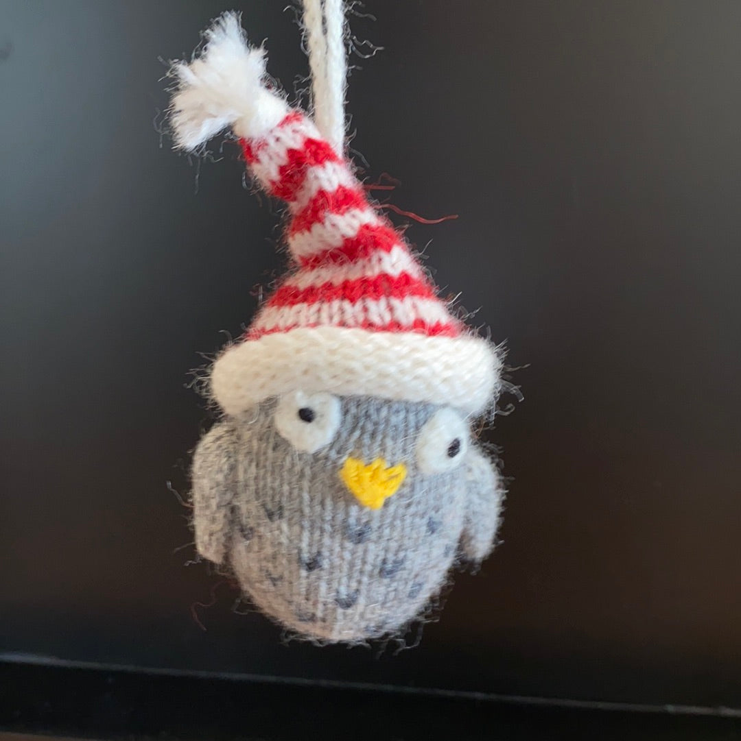 Owl with Hat Ornament